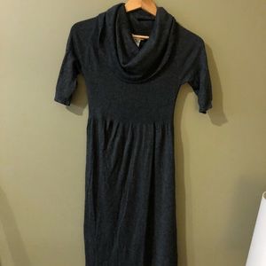 Coal Neck Soft Grey Sweater Dress